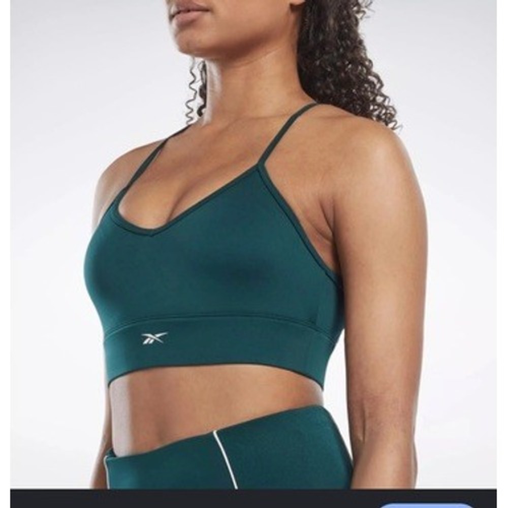 Reebok ID Train Tri-Back Bra Womens XL Escape Green Sports Bra NWT